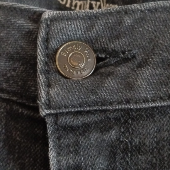 VTG Simply Vera Wang 5 pocket jeans 33/30 black with VS on back pockets boot cut - Picture 9 of 13